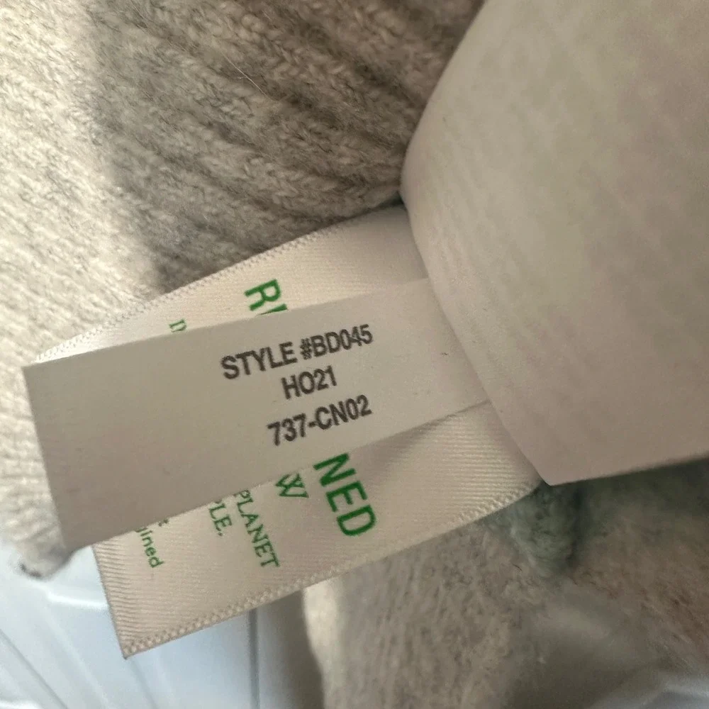 J. Crew Striped Turtleneck Sweater Supersoft Yarn Women Medium Grey Green Merino